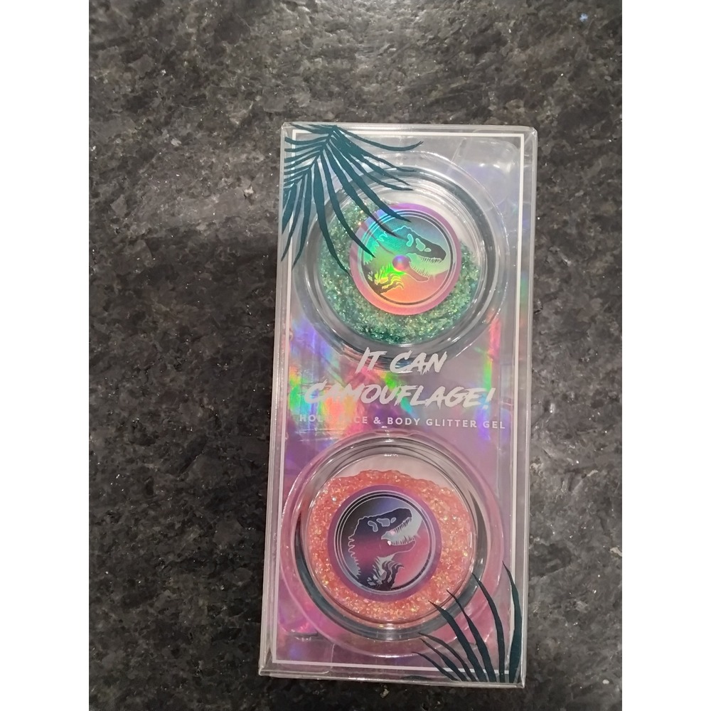 Profusion Jurassic World It Can Camouflage Holo Face Body Glitter Gel 2pc Set
